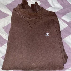 Brown Champion crew neck sweater